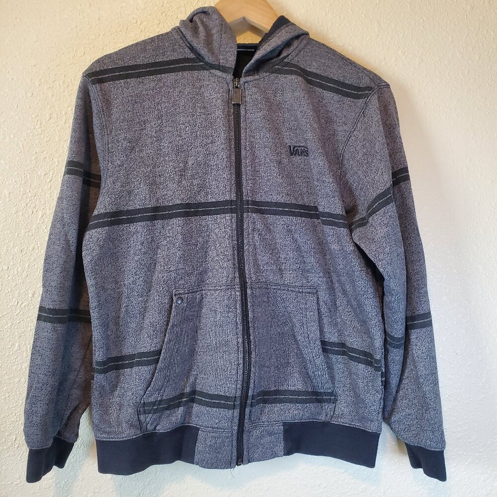 Vans zippy up hooded sweat shirt size M